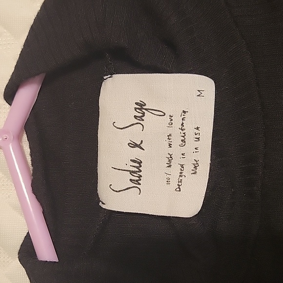 Sadie & Sage Black Peplum Tee - Size M - Picture 2 of 4